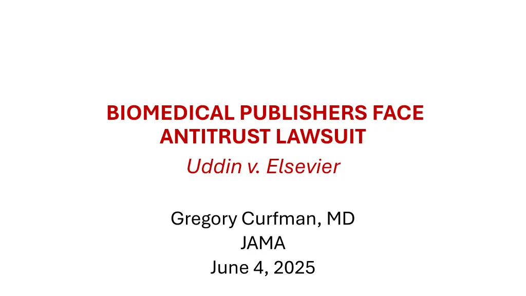 biomedical publishers face antitrust lawsuit
