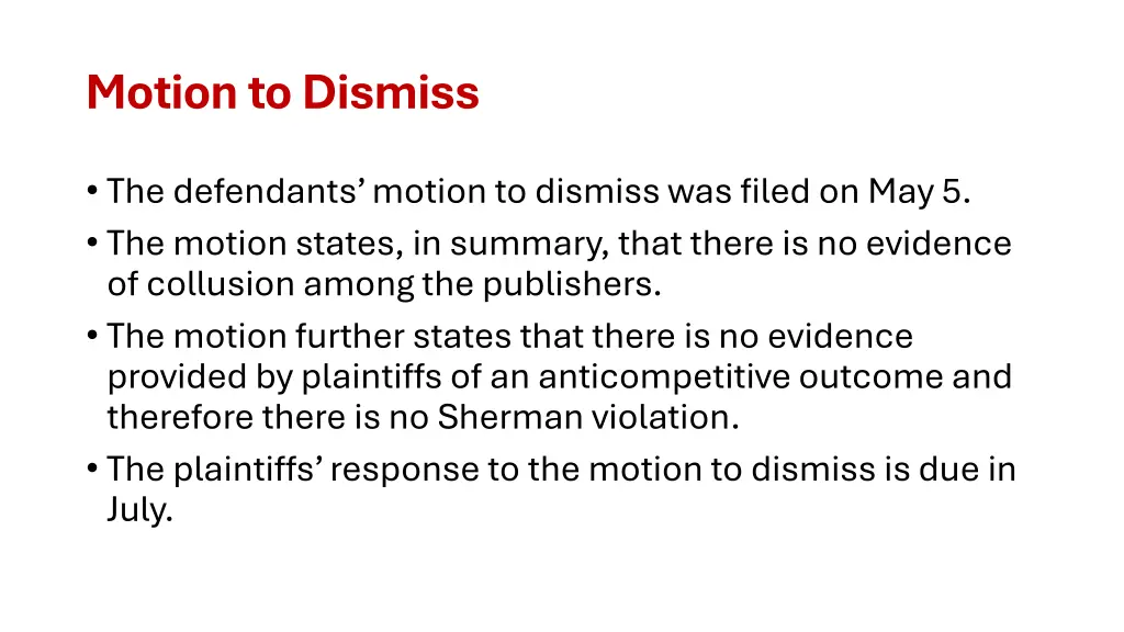 motion to dismiss