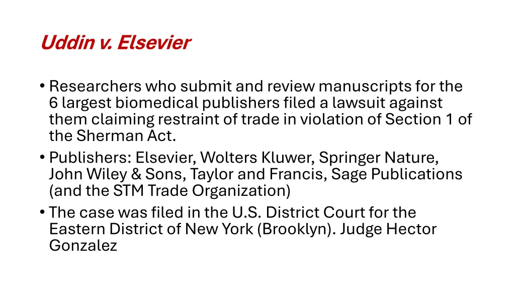 uddin v elsevier