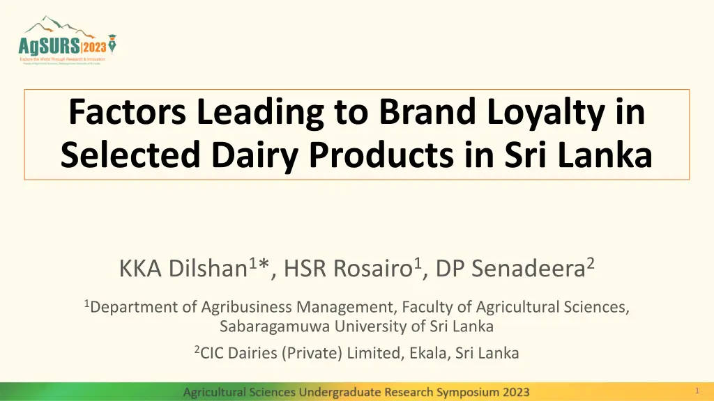 factors leading to brand loyalty in selected