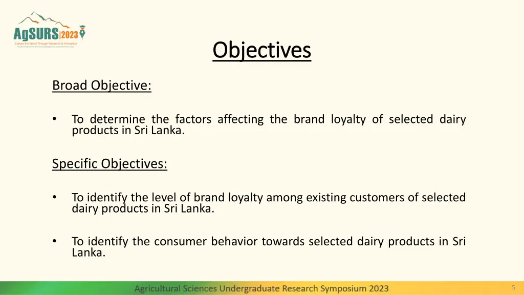 objectives objectives