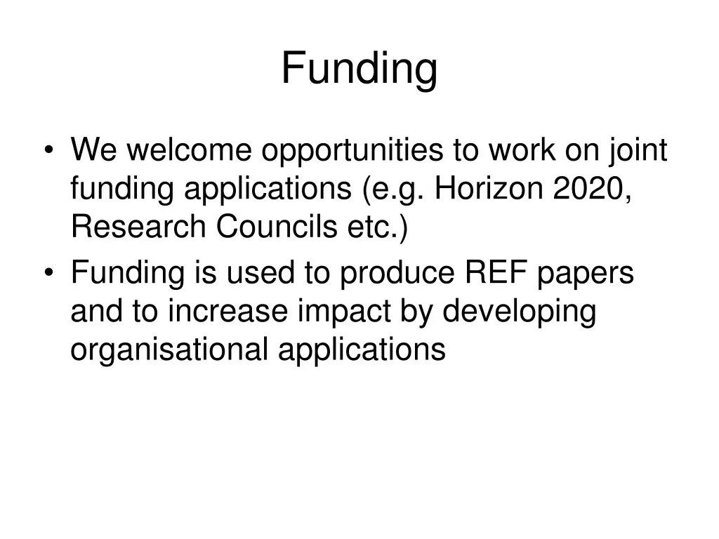 funding