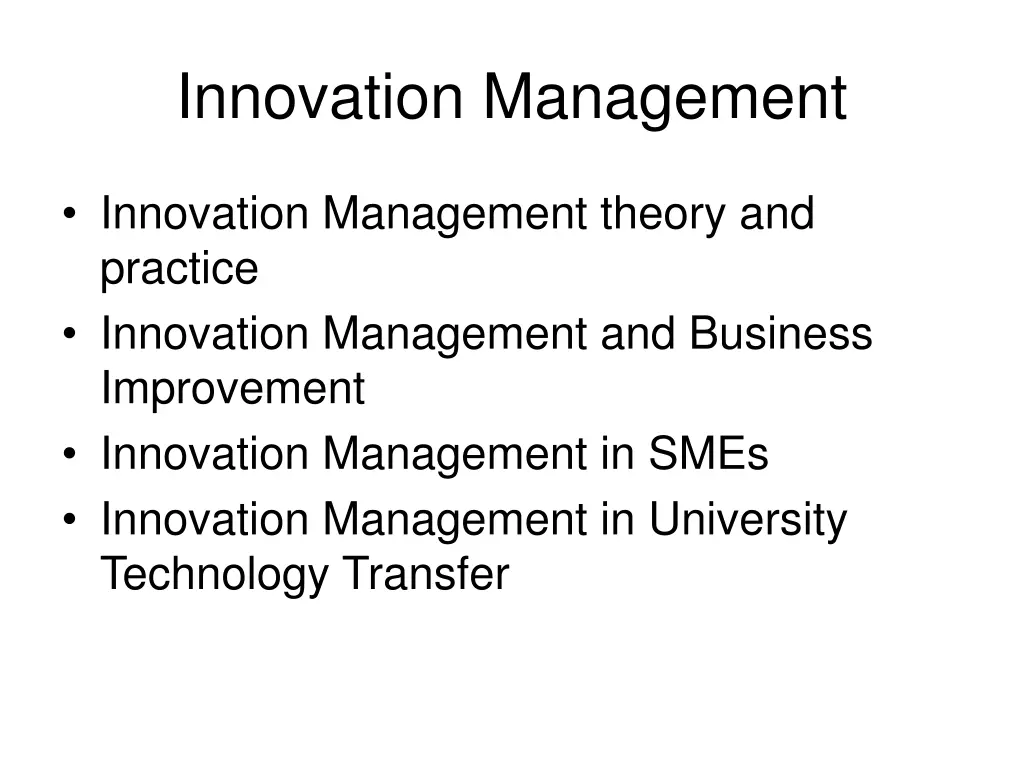 innovation management