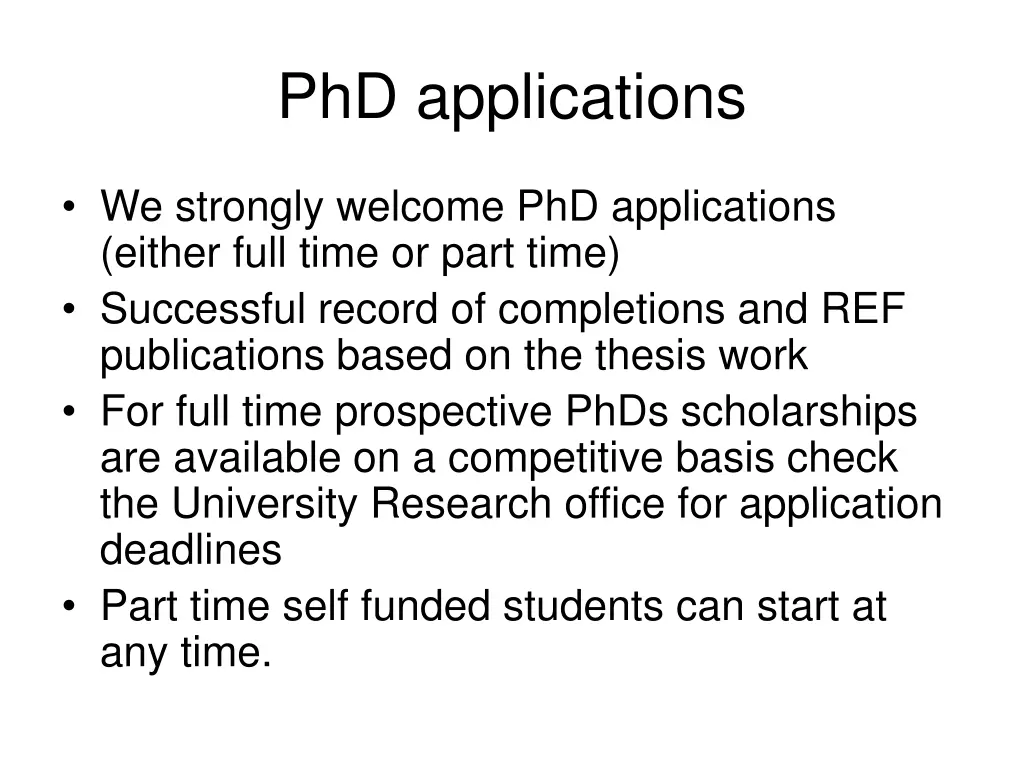 phd applications