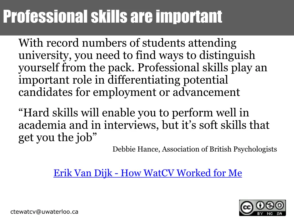 professional skills are important