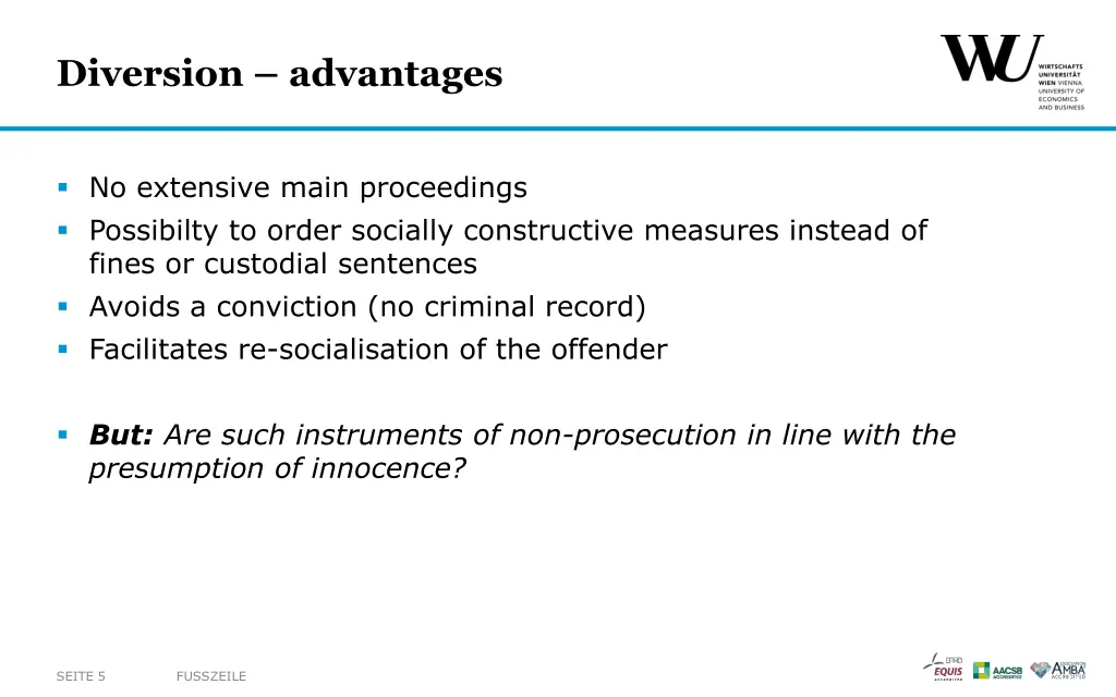 diversion advantages