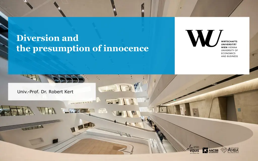 diversion and the presumption of innocence