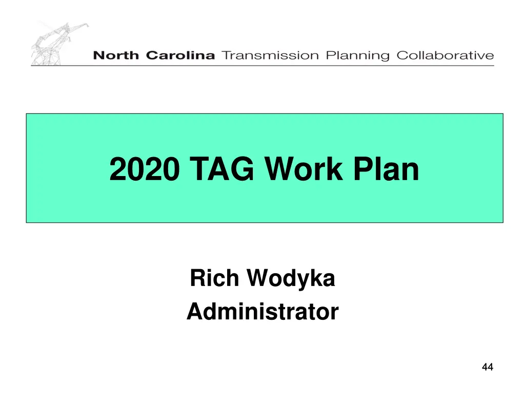 2020 tag work plan