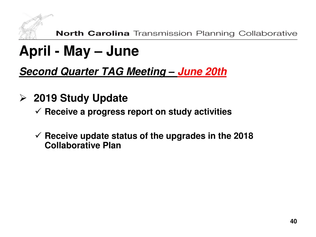 april may june second quarter tag meeting june