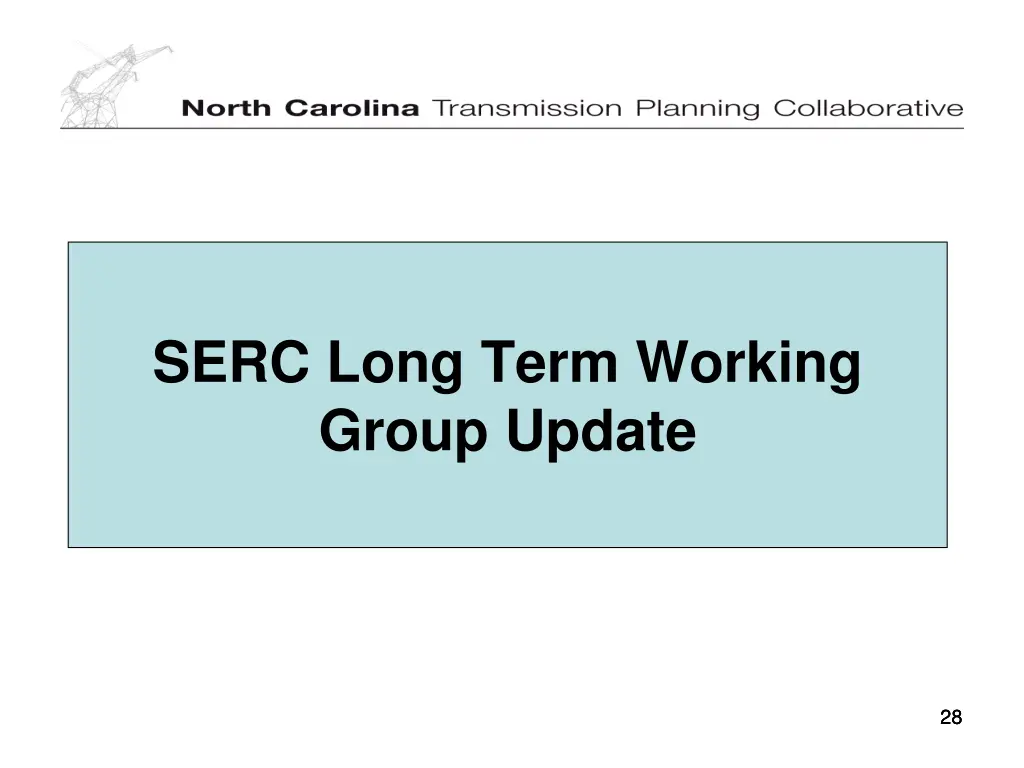 serc long term working group update