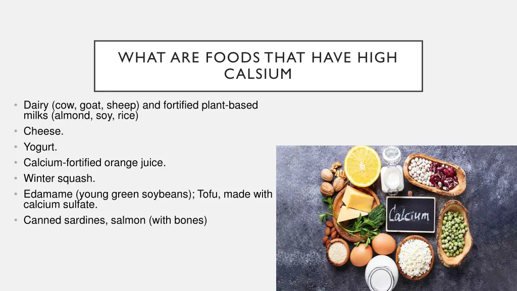 what are foods that have high calsium