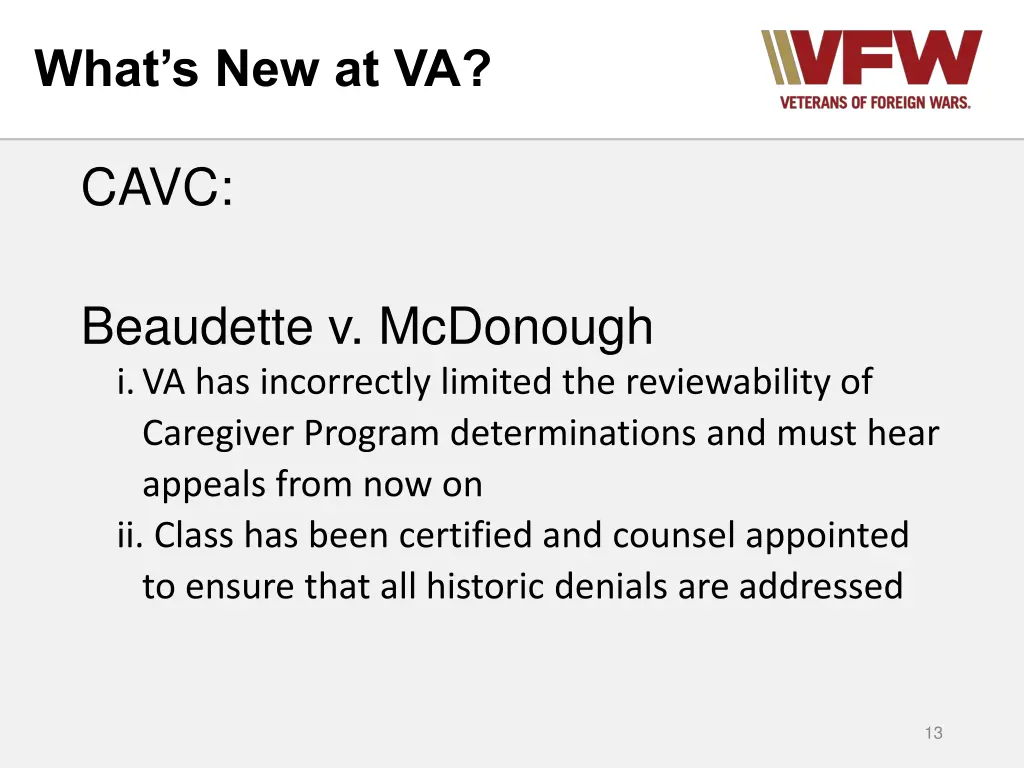 what s new at va 10