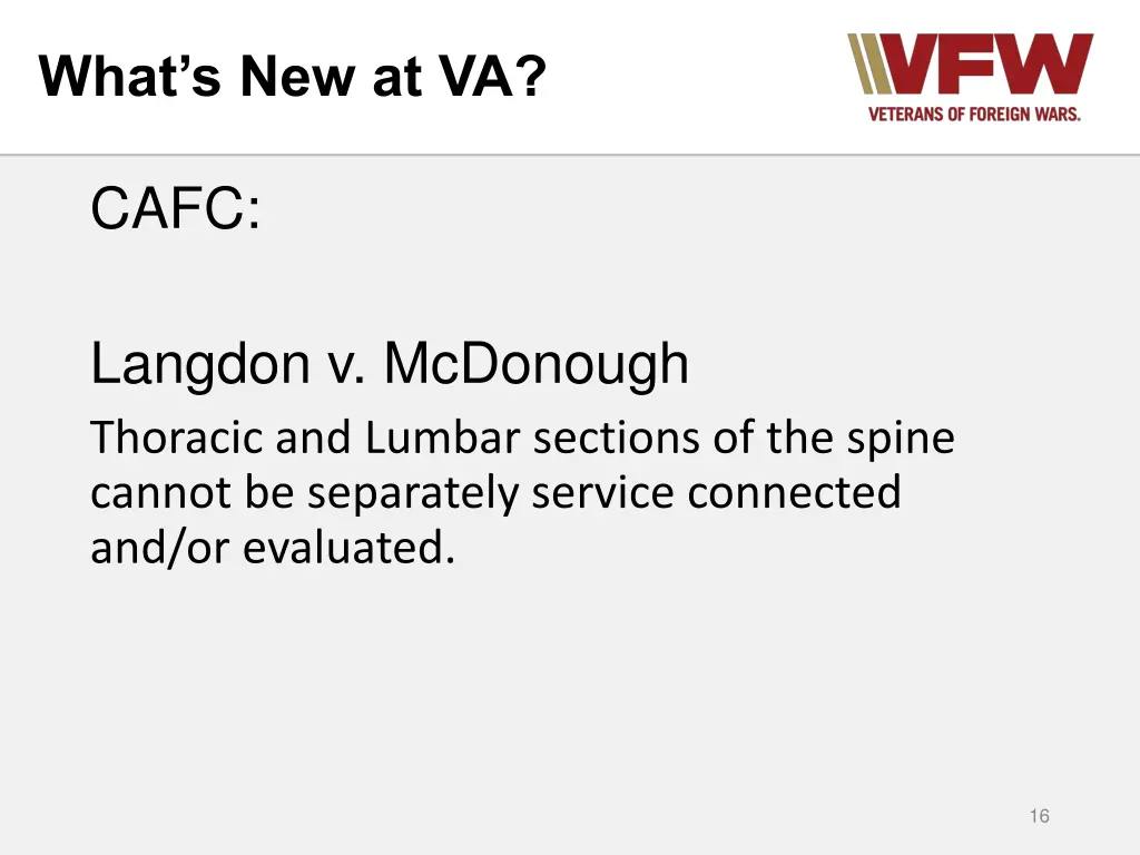 what s new at va 13