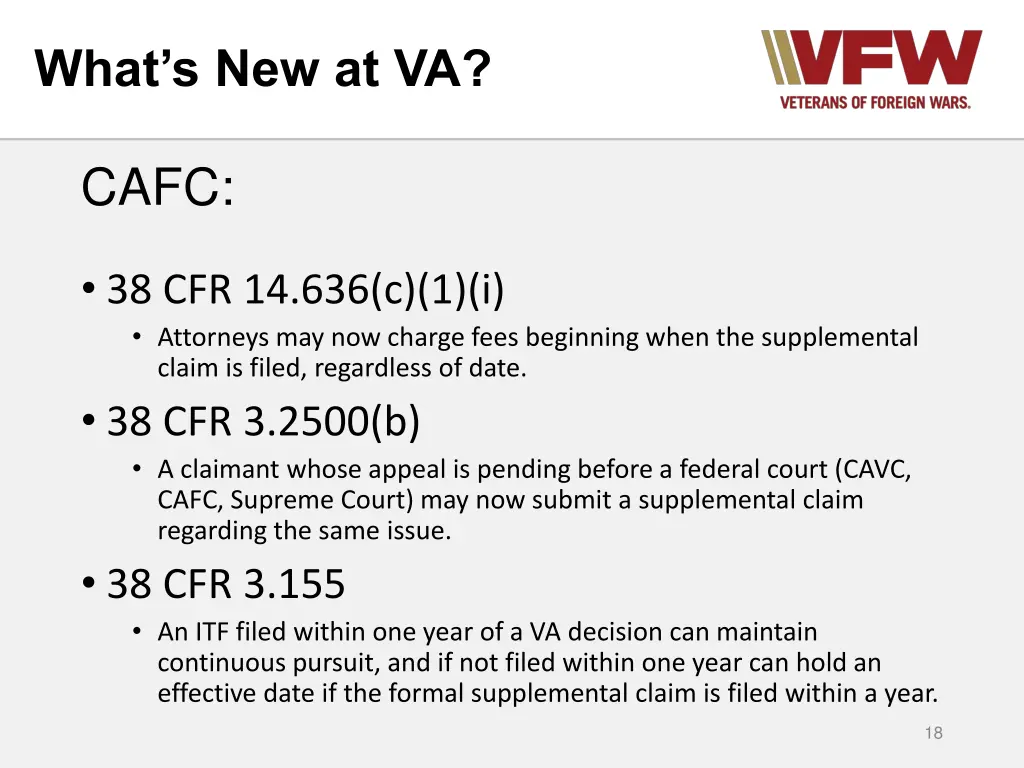 what s new at va 15