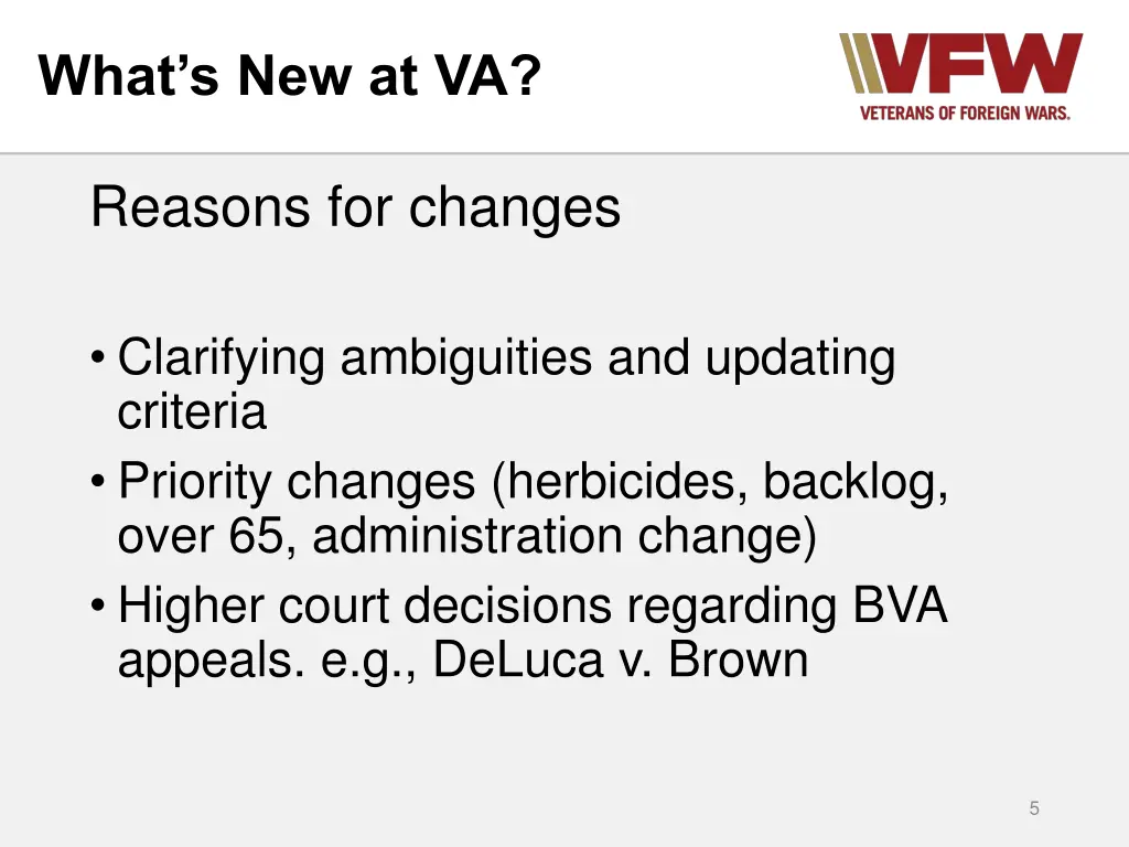 what s new at va 2