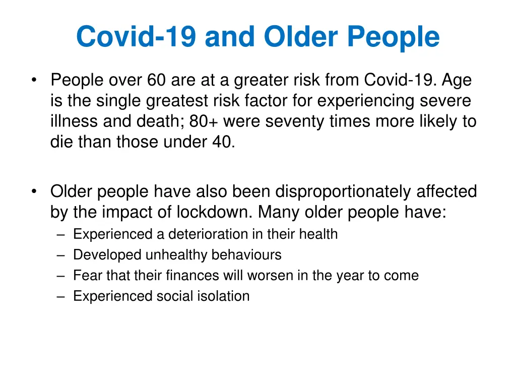covid 19 and older people