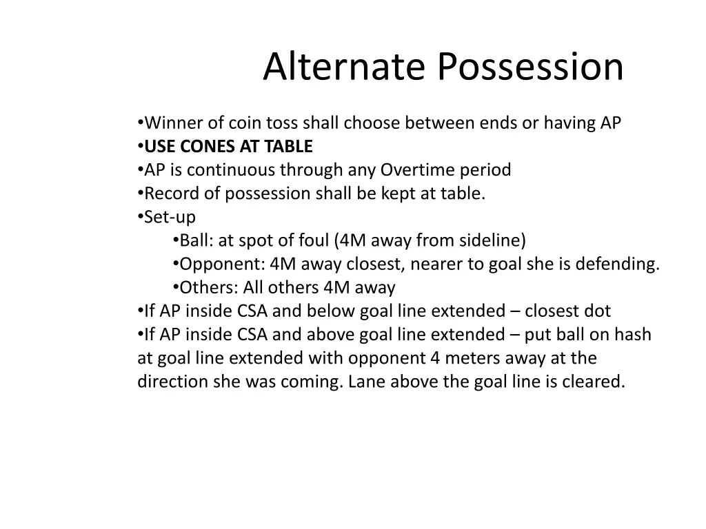 alternate possession