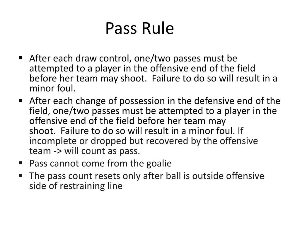 pass rule