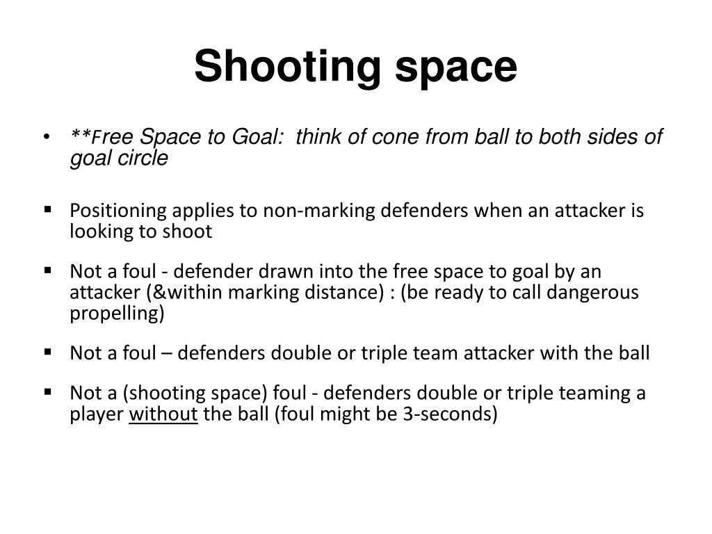 shooting space