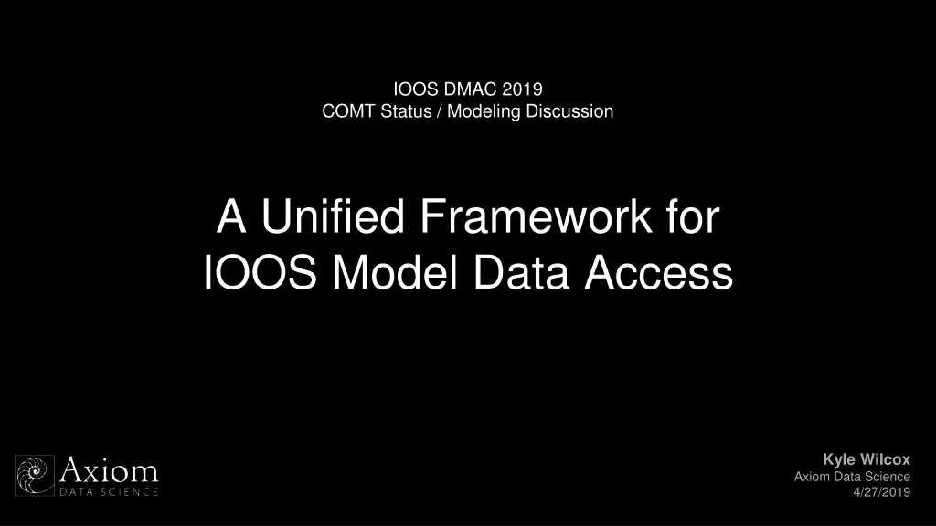ioos dmac 2019 comt status modeling discussion