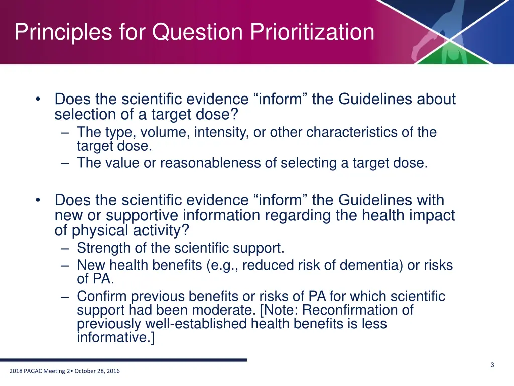 principles for question prioritization