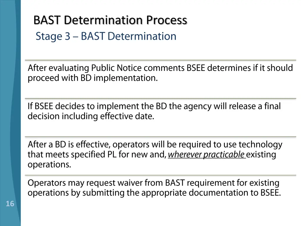 bast determination process 8