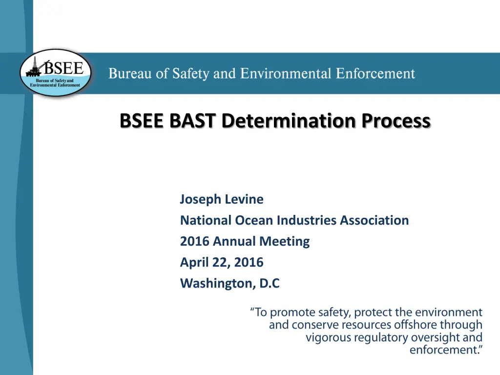 bsee bast determination process