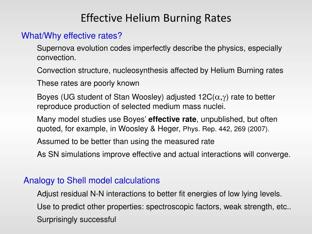 effective helium burning rates