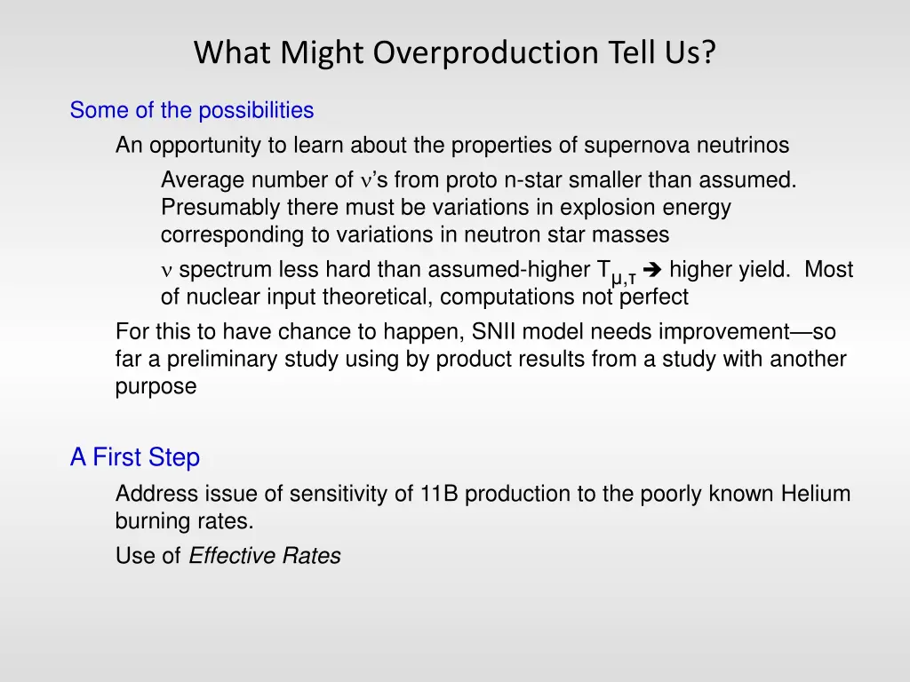 what might overproduction tell us