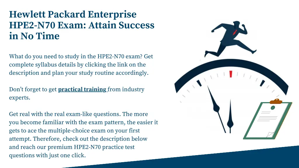 hewlett packard enterprise hpe2 n70 exam attain