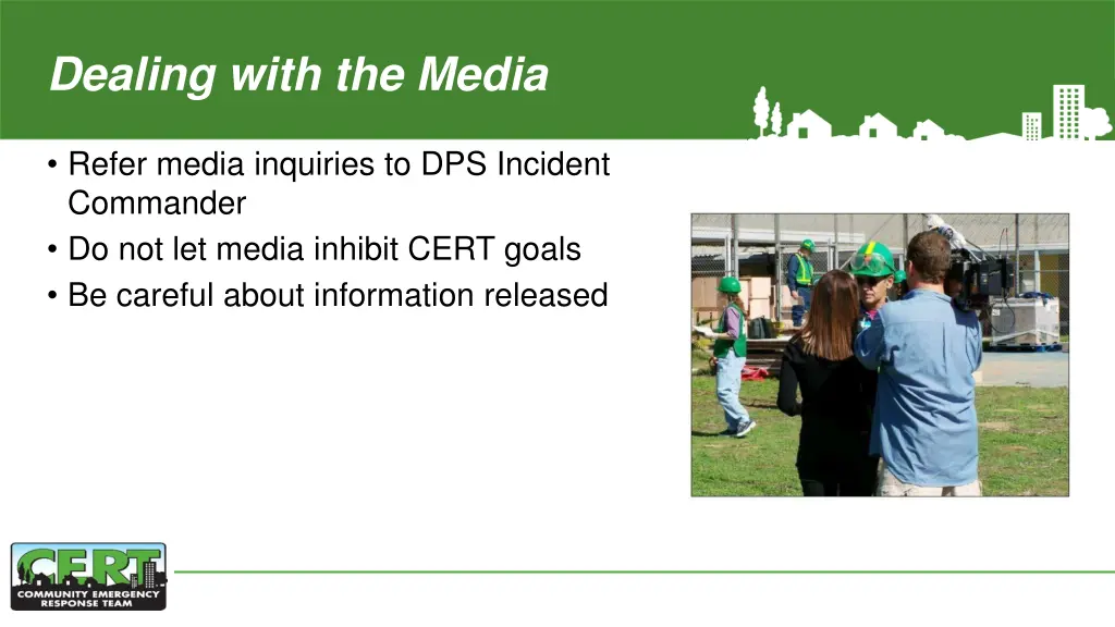 dealing with the media