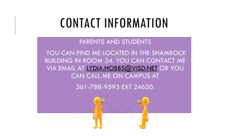 contact information
