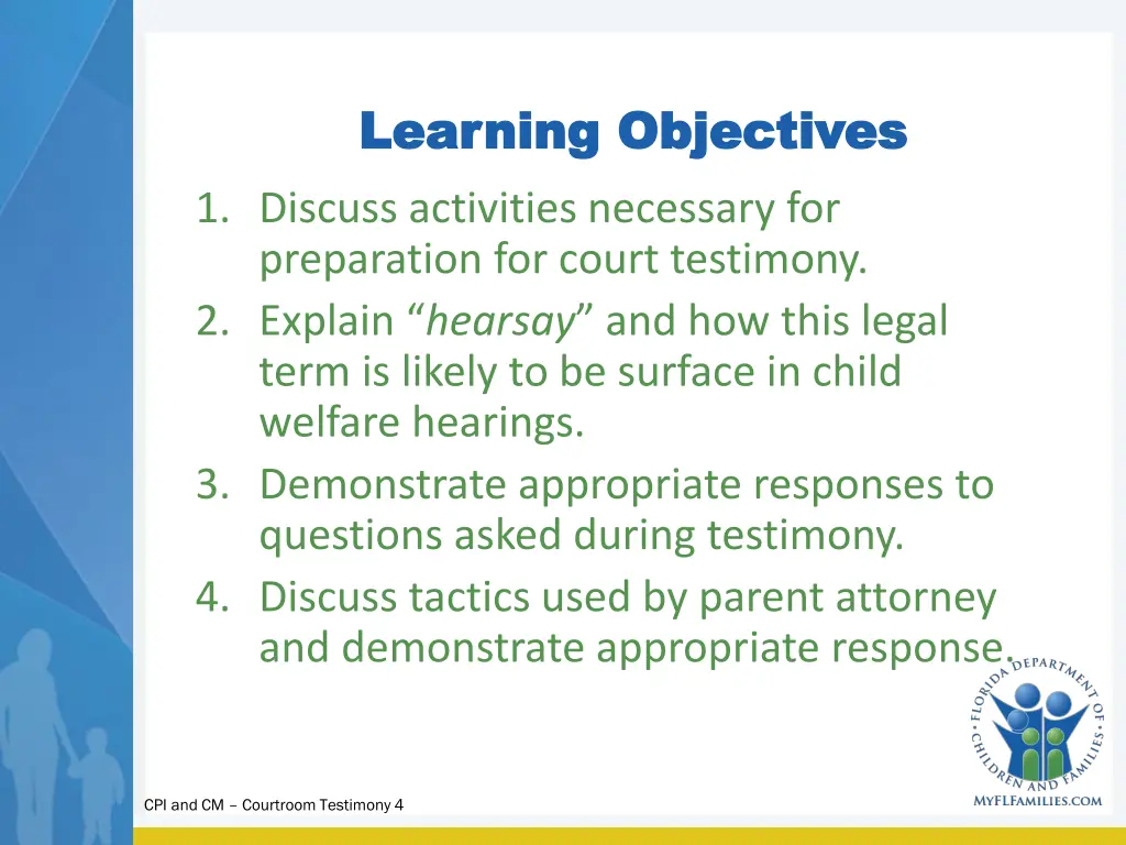 learning objectives learning objectives