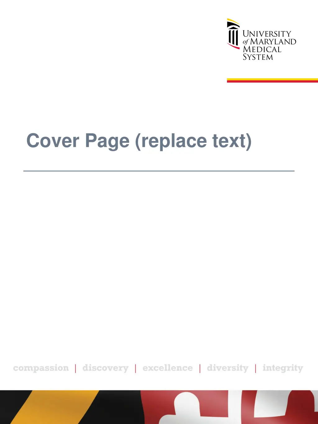 cover page replace text