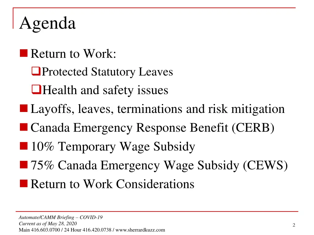 agenda