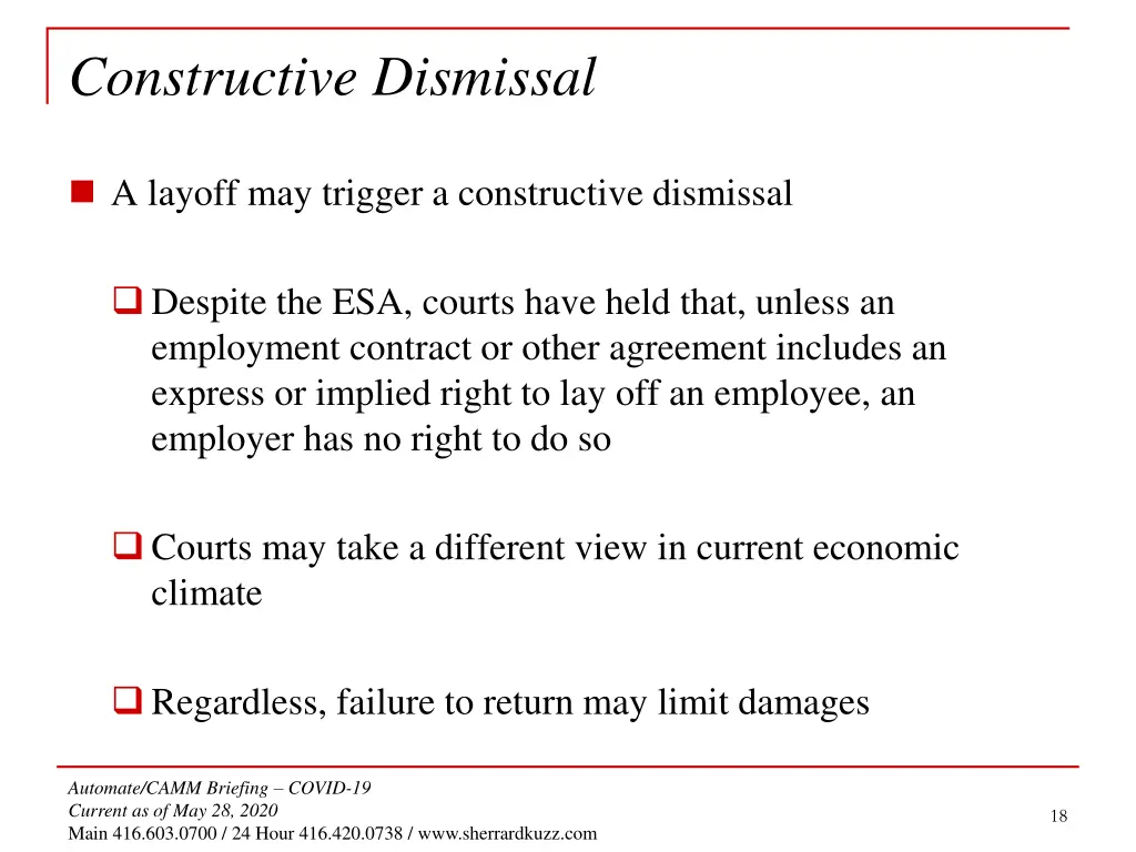 constructive dismissal