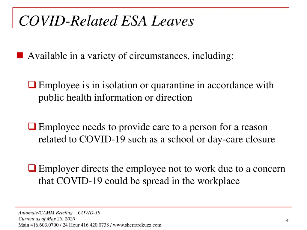covid related esa leaves 1
