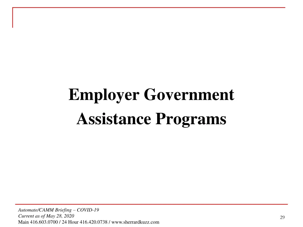 employer government assistance programs