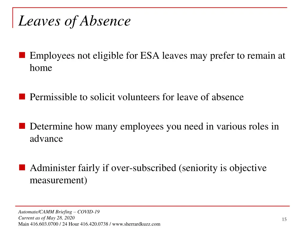leaves of absence