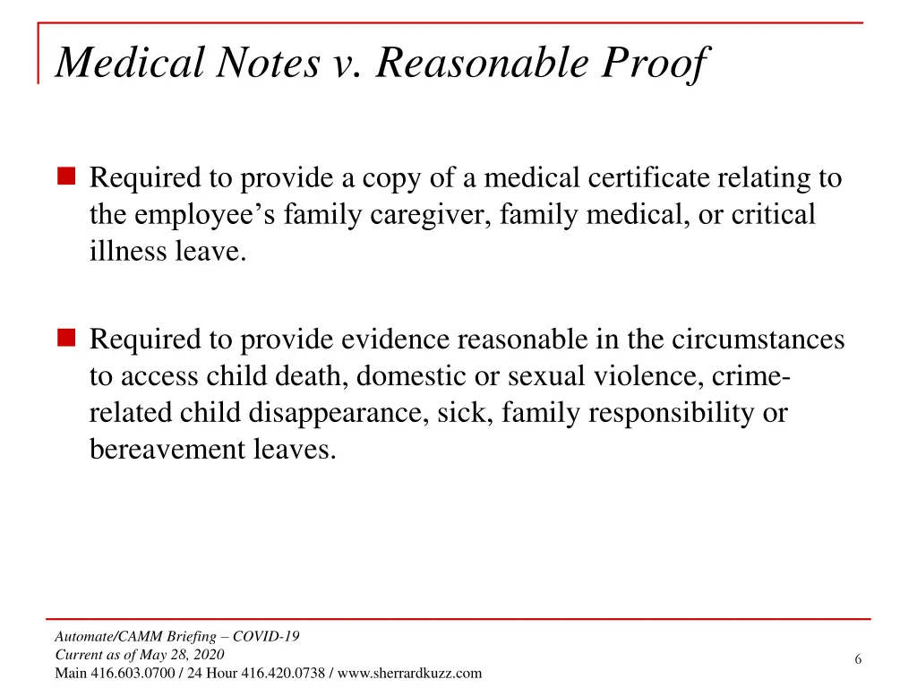 medical notes v reasonable proof
