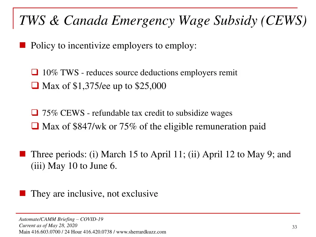 tws canada emergency wage subsidy cews