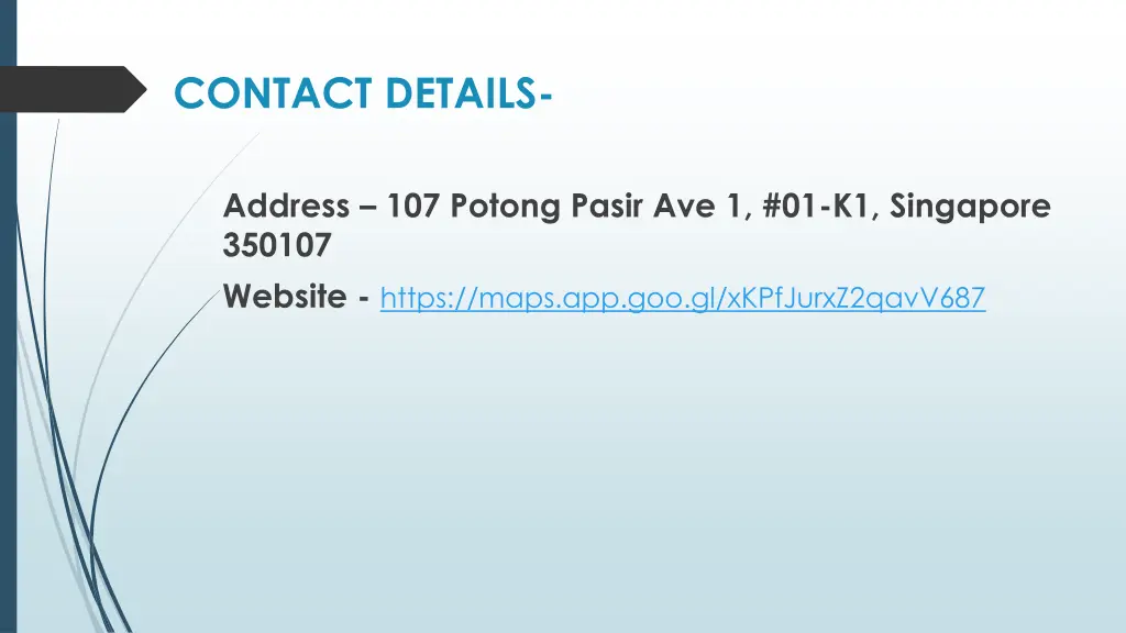 contact details