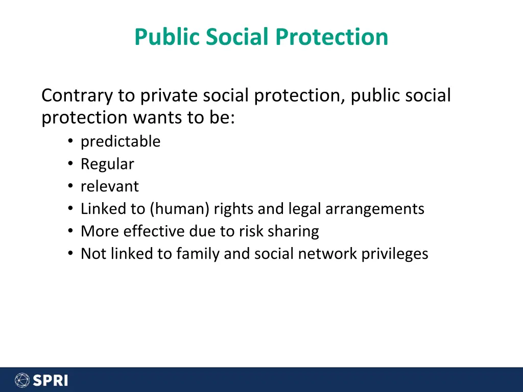 public social protection