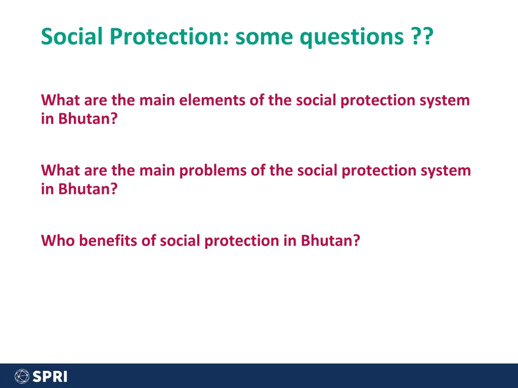 social protection some questions