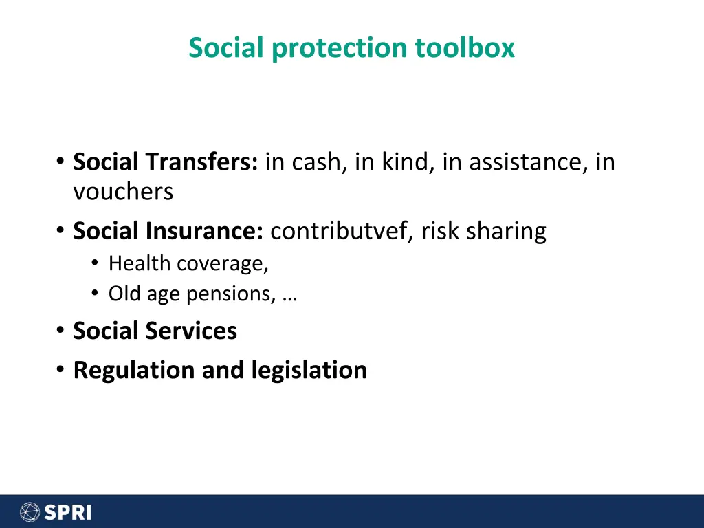 social protection toolbox