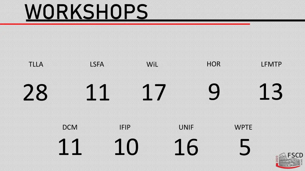 workshops