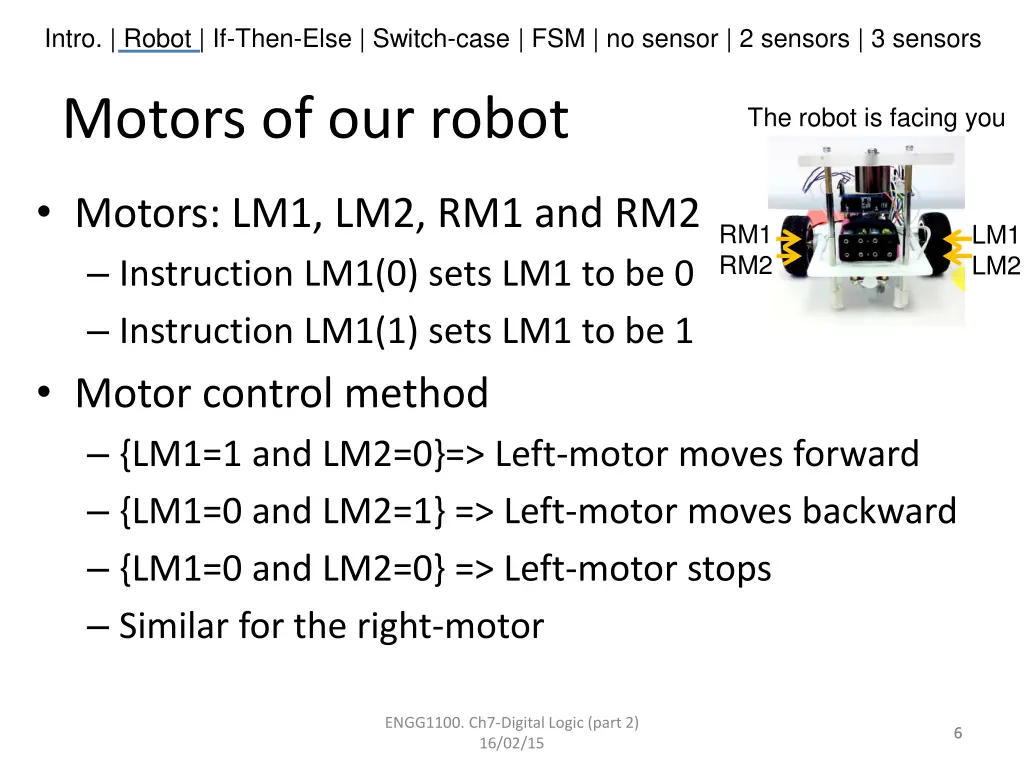 intro robot if then else switch case 4