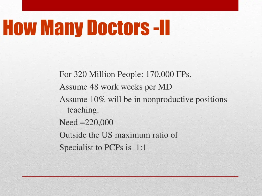 how many doctors ii