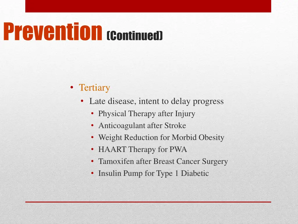 prevention continued 1