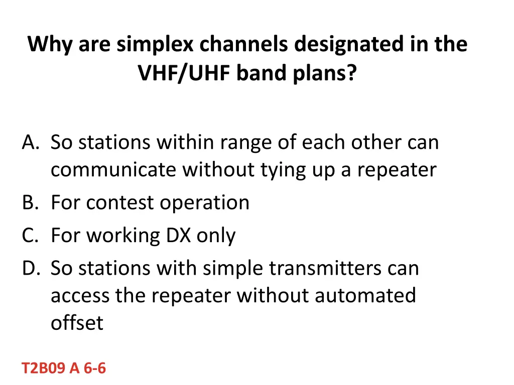 why are simplex channels designated